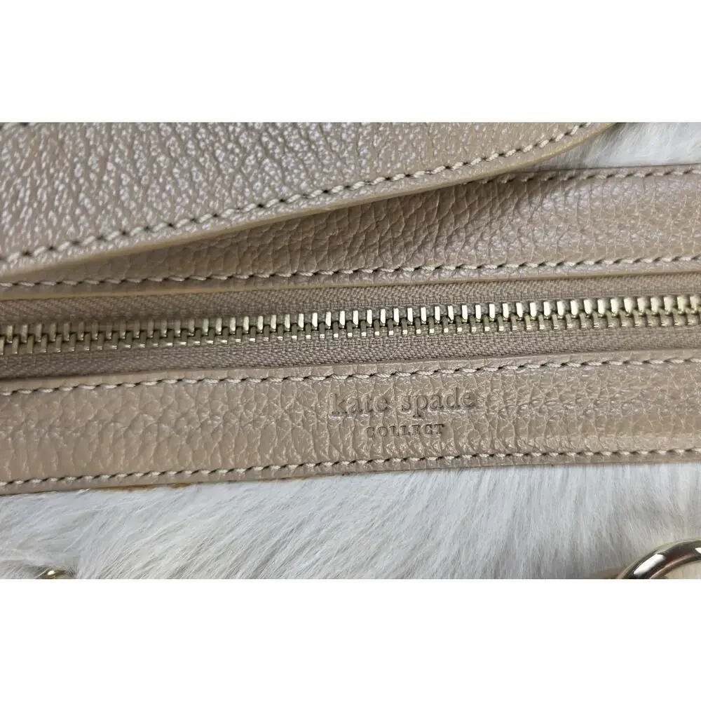 Kate Spade New York‎ Small Marcy Winter White Fur Satchel